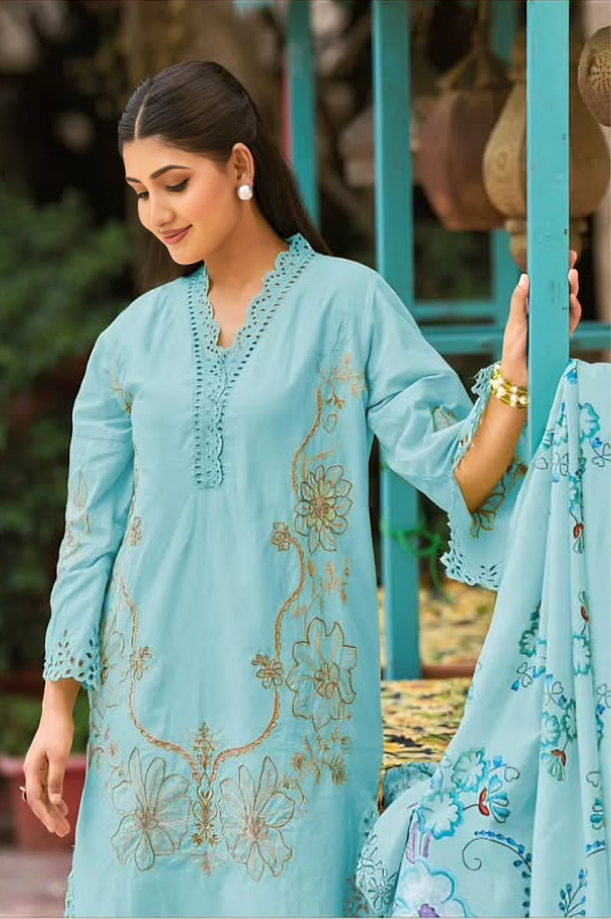 Embroidered Lawn Kurta Set