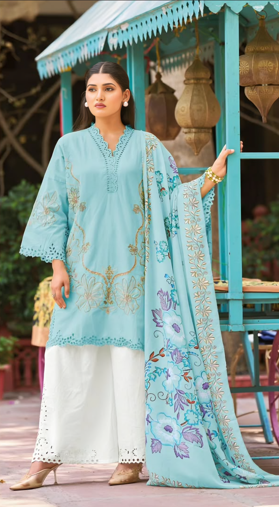 Embroidered Lawn Kurta Set