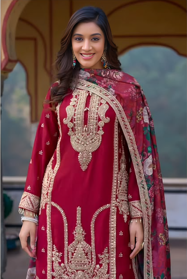 Royal Emerald Sharara Set