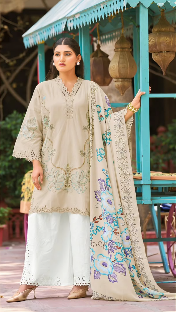 Embroidered Lawn Kurta Set