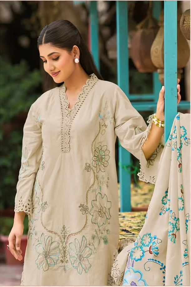 Embroidered Lawn Kurta Set