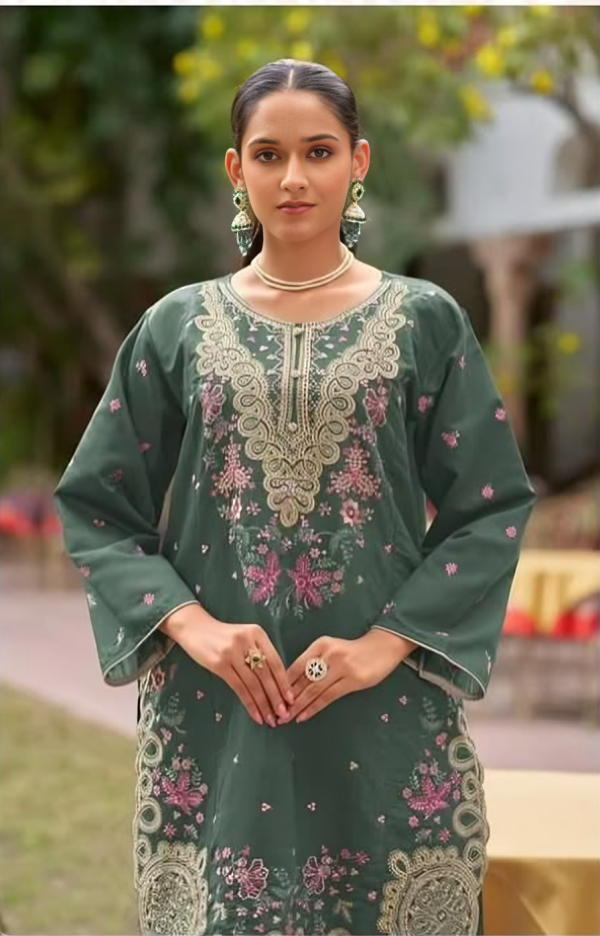 Embroidered Straight Kurta Set