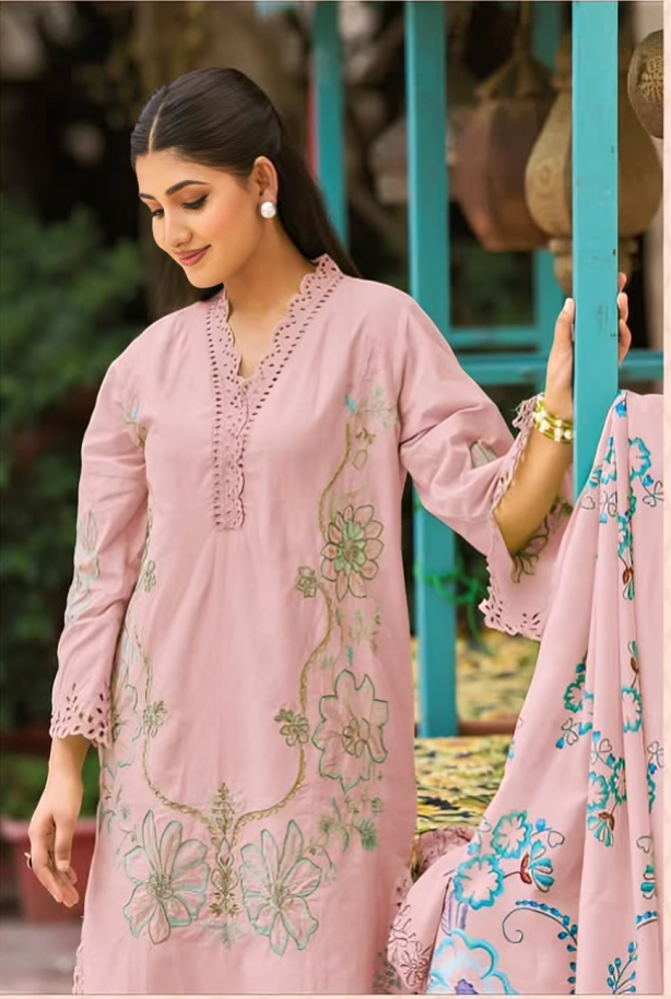 Embroidered Lawn Kurta Set